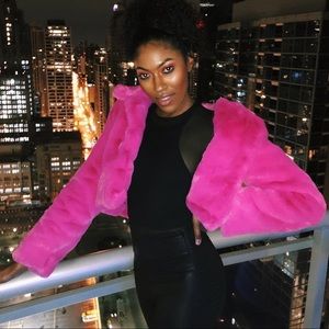 AKIRA • Pink Faux Fur • Outerwear